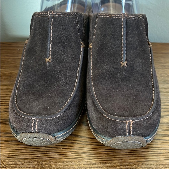 Timberland Black Suede Slip-On Mules Moc Comforia System Women’s Size 7.5 - Picture 3 of 10